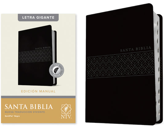 Santa Biblia Ntv, Edición Manual, Letra Gigante (Sentipiel, Negro, Índice, Letra Roja) - Ingram