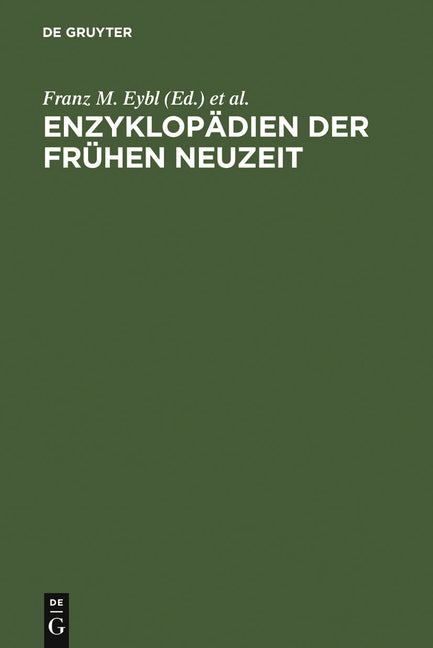 Enzyklopädien der Frühen Neuzeit (Reprint 2010) - Ingram