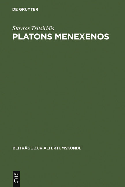 Platons Menexenos (Reprint 2010) - Ingram