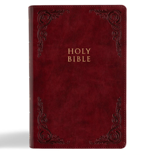 KJV Large Print Personal Size Reference Bible, Burgundy Leathertouch - Ingram