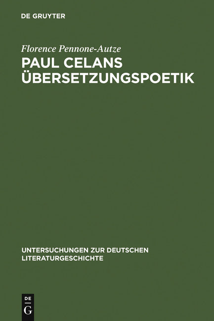 Paul Celans Übersetzungspoetik (Reprint 2012) - Ingram