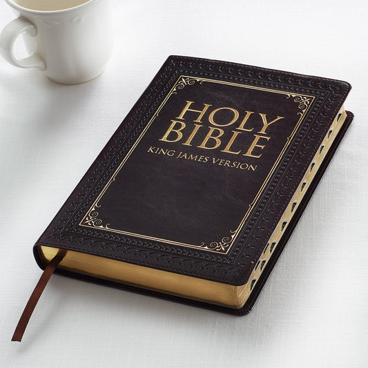 KJV Large Print Thumb Index Edition: Brown - Ingram