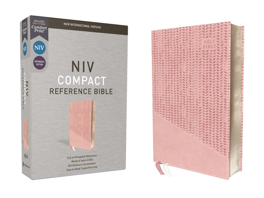 Niv, Reference Bible, Compact, Leathersoft, Pink, Red Letter, Comfort Print - Ingram