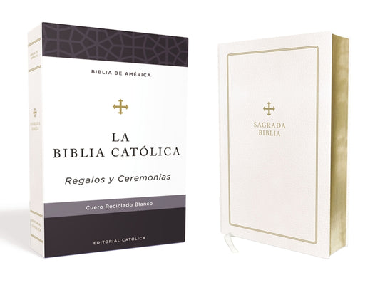 Biblia Católica, Regalos Y Ceremonias, Piel Reciclada, Blanco, Comfort Print - Ingram