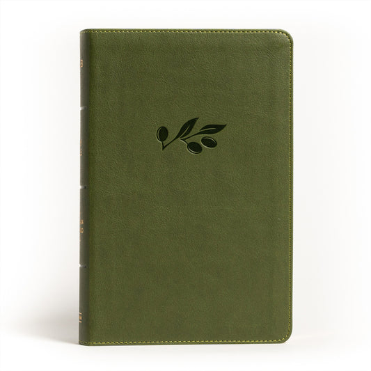 NASB Large Print Personal Size Reference Bible, Olive Leathertouch - Ingram
