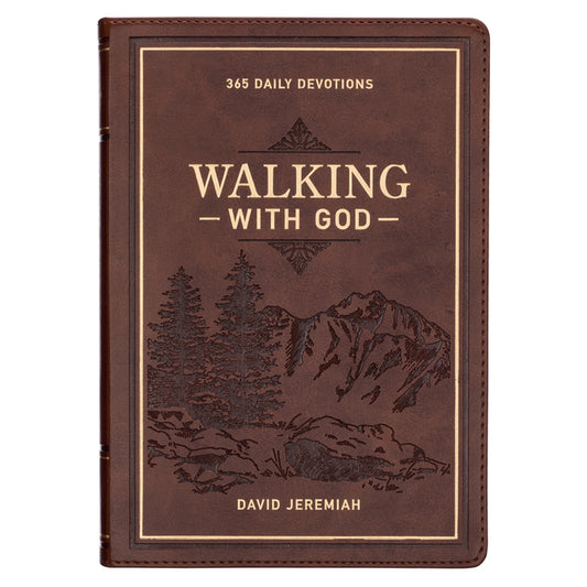 Devotional Walking with God Large Print Faux Leather - Ingram