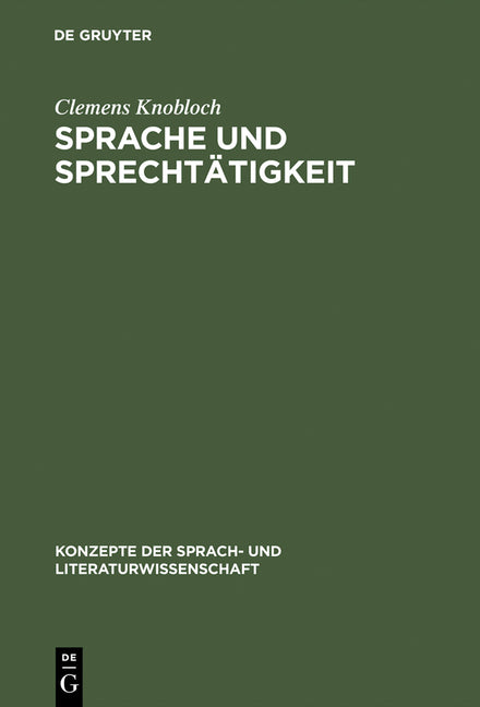 Sprache und Sprechtätigkeit (Reprint 2015) - Ingram