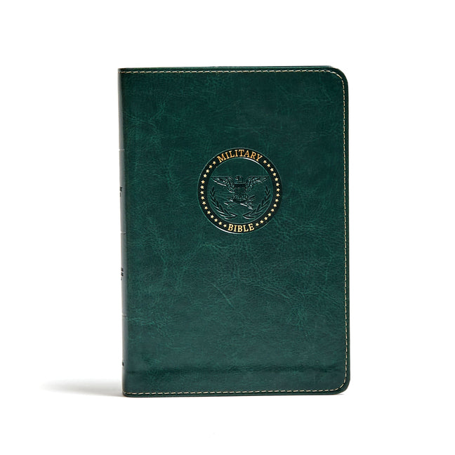 CSB Military Bible, Green Leathertouch - Ingram
