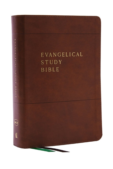 Evangelical Study Bible: Christ-Centered. Faith-Building. Mission-Focused. (Nkjv, Brown Leathersoft, Red Letter, Thumb Indexed, Large Comfort Print) - Ingram