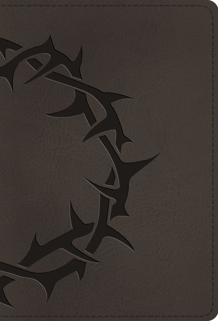 ESV Large Print Compact Bible (Trutone, Charcoal, Crown Design) - Ingram