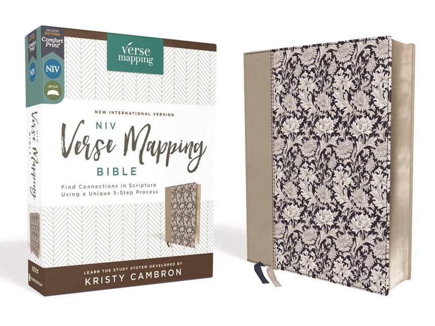 Niv, Verse Mapping Bible, Leathersoft, Navy Floral, Comfort Print: Find Connections in Scripture Using a Unique 5-Step Process - Ingram