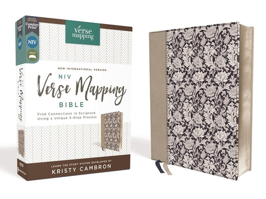 Niv, Verse Mapping Bible, Leathersoft, Navy Floral, Comfort Print: Find Connections in Scripture Using a Unique 5-Step Process - Ingram