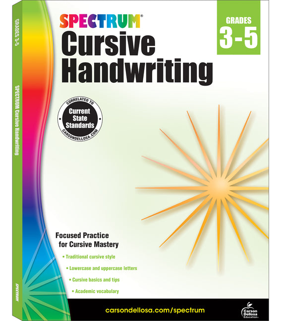 Spectrum Cursive Handwriting, Grades 3 - 5: Volume 108 - Ingram