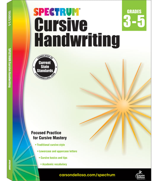 Spectrum Cursive Handwriting, Grades 3 - 5: Volume 108 - Ingram