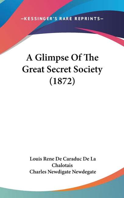 Glimpse Of The Great Secret Society (1872) - Ingram