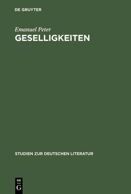 Geselligkeiten (Reprint 2012) - Ingram