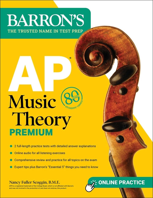 AP Music Theory Premium, Fifth Edition: Prep Book with 2 Practice Tests + Comprehensive Review + Online Audio - Ingram