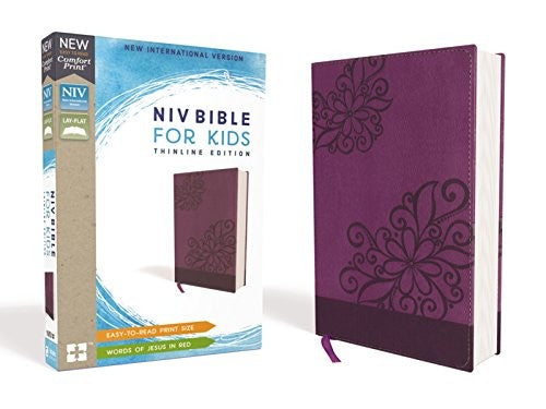 Niv, Bible for Kids, Leathersoft, Purple, Red Letter, Comfort Print: Thinline Edition