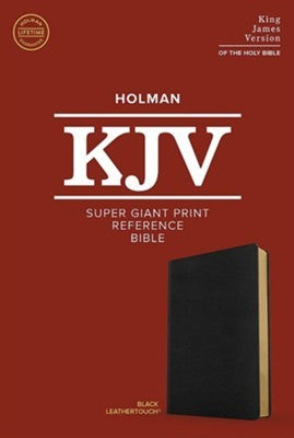 KJV Super Giant Print Reference Bible, Black Leathertouch