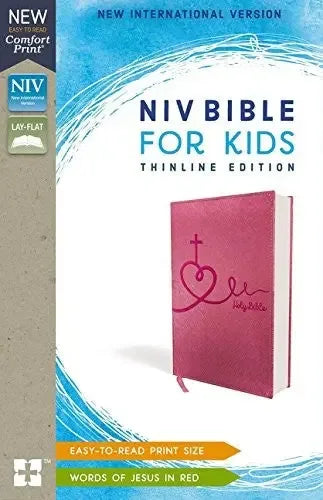 Niv, Bible for Kids, Leathersoft, Pink, Red Letter, Comfort Print: Thinline Edition - stevensbooks