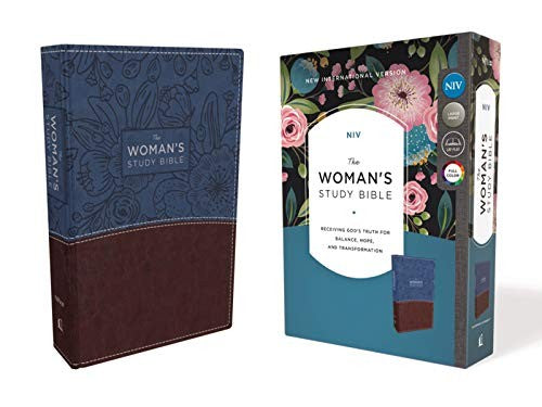 Cover of NIV, the Woman's Study Bible, Imitation Leather, Blue/Brown, Full-Color: Receiving God's Truth for Balance, Hope, and Transformation