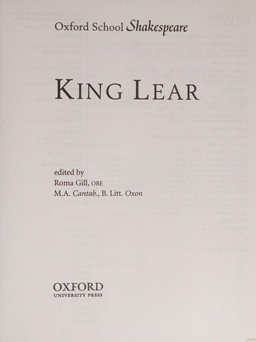 Cover of King Lear: Oxford School Shakespeare