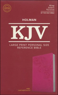KJV Large Print Personal Size Reference Bible, Pink Leathertouch