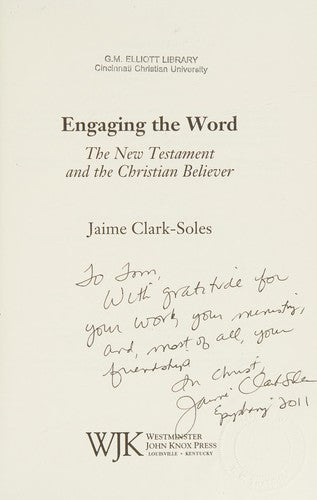 Cover of Engaging the Word: The New Testament and the Christian Believer